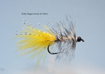 Wolly Bugger - Grizzly & Yellow